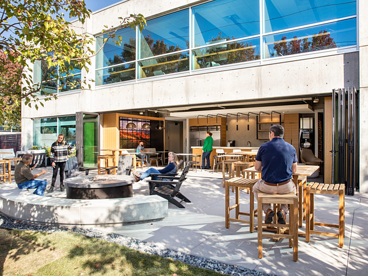 Outdoor Herman Miller Furniture at Layton Construction in Sandy, Utah.